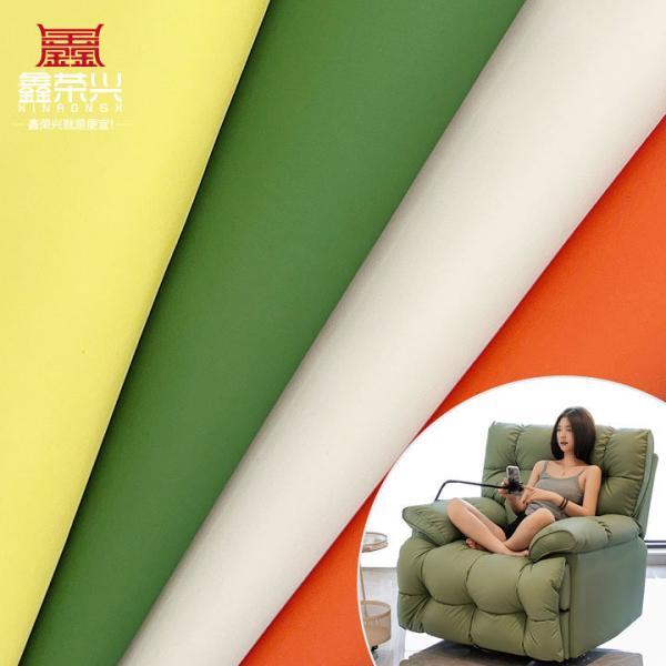 Quality Super Stretchable PVC Synthetic Leather Fabric Plain Grained Dirt Resistant wholesale