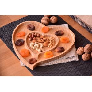 Multifunction Bamboo Serving Tray 5 In 1 Fruit Platter Contemporary Style