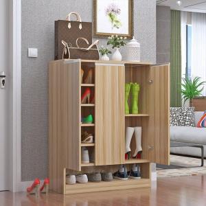 Classic Industrial Melamine Coated Particle Board Shoe Rack For High End Hotel