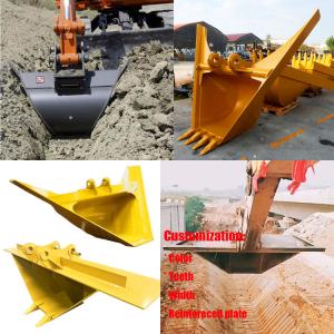 Komatsu Excavator V Ditch Bucket , Q355B Antiwear Trapezoidal V Ditching Bucket