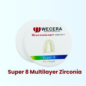 Cheap 8-Layer Multilayer Zirconia Disc 100-Year Life Time Perfect for Crown and Bridge Indication for sale