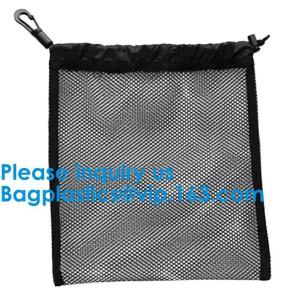 Cheap Promotion Small Polyester Mesh Drawstring Bag Customs Size and Logo printing Round Bottom Drawstring Mesh Bag For Sport, for sale