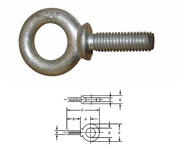 Quality JTR-BN08 Shoulder Type Machinery Eye Bolts S-279 wholesale