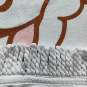 wholesale customized pink microfiber sand free printed round beach towels with