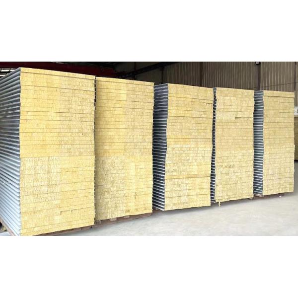 External Wall Rock Wool Sandwich Panel Class A Fire Retardant Rockwool