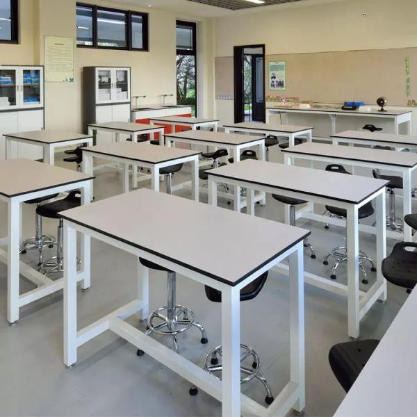 Ceramic School Laboratory Furniture Science Lab Equipments Movable With Chair