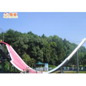 Customized Fiberglass Water Slide In Indoor Water Park , Maximum Angle 45°