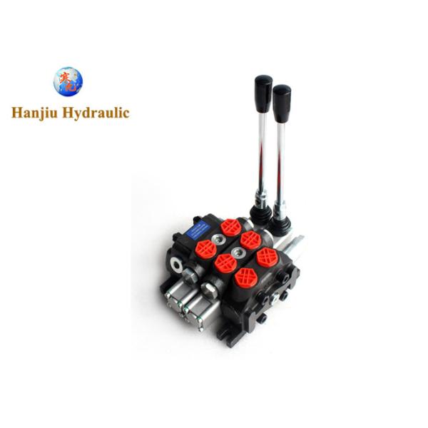 Quality Dcv60 Hydraulic Monoblock Control Valve 2 Bank 1/2 Bsp 60l/Min Double Acting Cylinder Spool 3 Position Spring Return wholesale