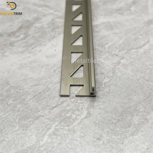 Cheap Brushed Tile Trim 12mm Edge Trim Matt Titanium / Silver / Gold for sale