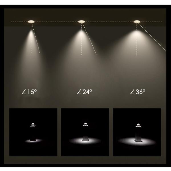 Square Frameless Dimmable LED Downlight Cob Recessed Down Lights