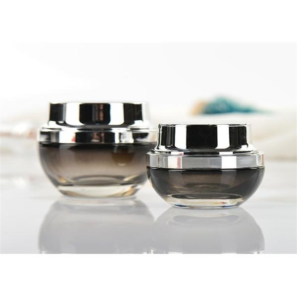 Quality Customized Black Plastic Cosmetic Container , Empty Cosmetic Jars For Eye Cream wholesale