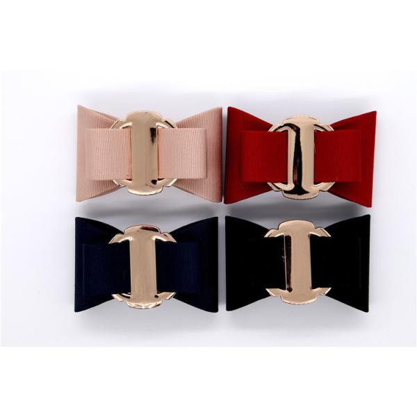 Quality Ribbon coloured bow-tied shoe flower,Handmade footwear ornaments and flower Thread ribbon Beige ,white,black,red ,blue wholesale