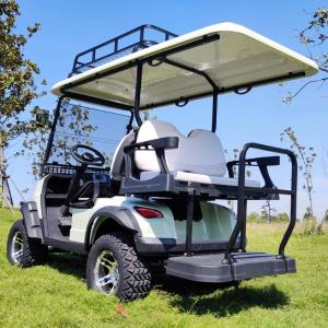 Luxury Electric Golf Cart White Compact And Ecofriendly Design With Comfortable