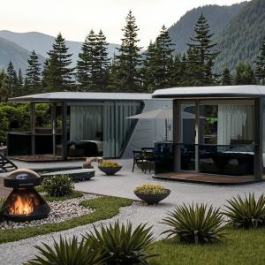 Fuqian K7 Space Capsule With Kitchen Waterproof Steel Structure Container For