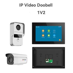 All Black WIFI Video Doorbell With 166° Wide Visual Angle SD Card Recording and Motion Detection
