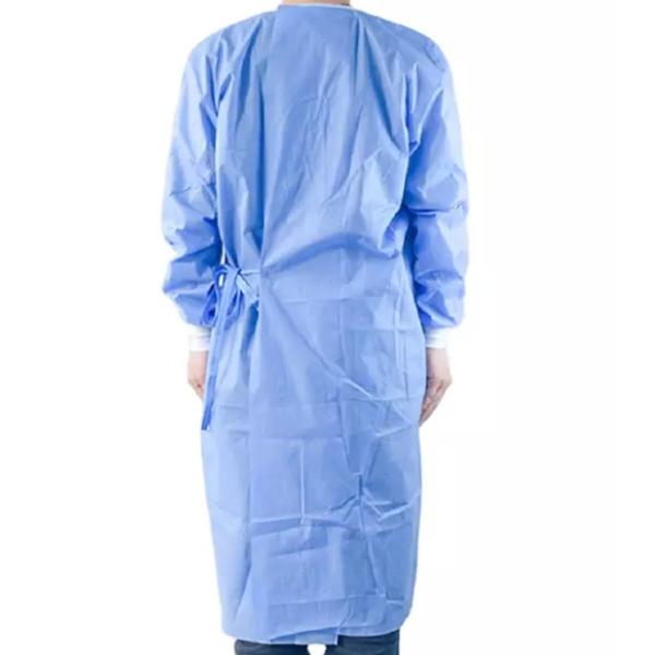 Quality Non Woven Disposable SMS Surgical Gown 35g With Short Collar wholesale