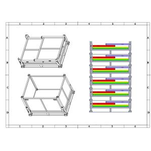 Torin DZ487 Folding Turnover Metal Frame Auto Parts Rack Transport Cage