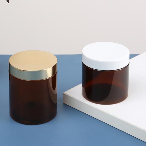 30ml 40ml 50ml 60ml 80ml 100ml 120ml 200ml 250ml 400ml 500ml 1L Chocolate PET Plastic Cream Jar for Food Collar Material