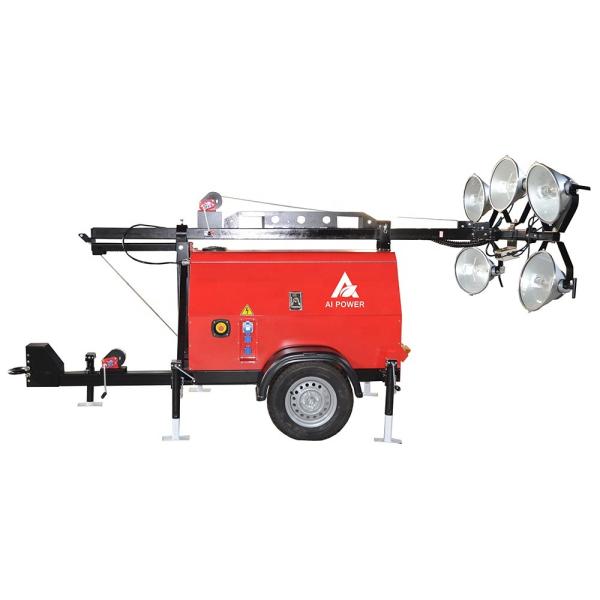 Quality 6kw Portable Light Tower  Lamp Doosan 50W Obstruction Lights wholesale