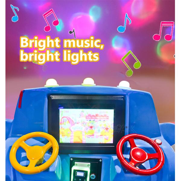 120W Kids Coin Operated Game Machine Blue Video 3d Swing Kiddie Ride