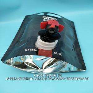 Custom Stand Up Pouch Bag Liquid 1.5L Wine Pouch Aluminum Foil Stand Up Pouch