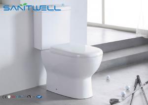 China Two piece Close Coupled Toilet bowl watermark dual flush valve on sale