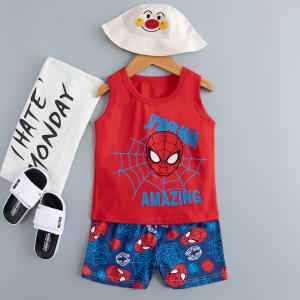 Thin Cartoon Printed Nightwear Pure Cotton skin friendly Vest Pj Set