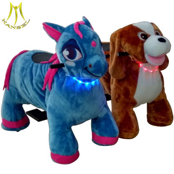 Quality Hansel motorized animals plush scooter and animal scooter battery charger with child animal toy ride for mall wholesale
