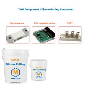 Two-component clear silicone potting compound for electronic component