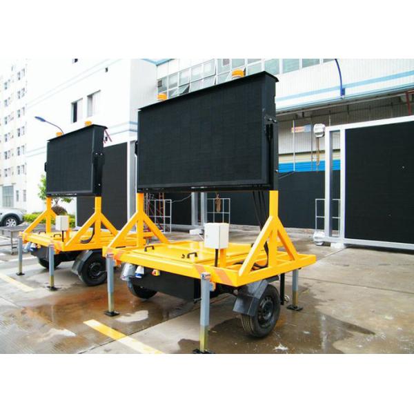 Dual Color P16 Portable Variable Message Sign Traffic Control With High Visible