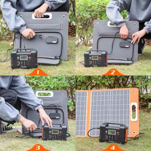 60W Monocrystalline Silicon Foldable Solar Panels With USB Output 12V/1.5A