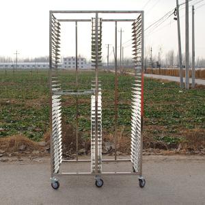 China 24 30 32 Trays Baking Rack Trolley Stainless Steel Bakery Racking Trolley With Trays on sale