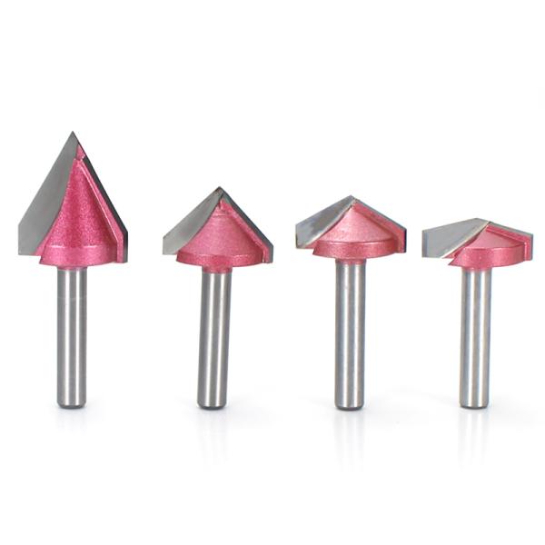 Quality Tideway 6mm Shank CNC V Bit 60 90 120 150 Degree Carbide V Groove Router Bit for Woodworking Custom ODM & OEM Support wholesale