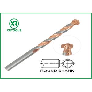 Round Shank Metric Masonry Drill Bits Copper Plated L Flute For Concrete Brick
