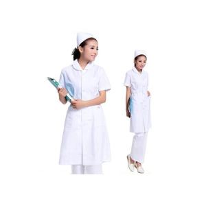 Medical Fabric Anti Chlorine Womens Nursing Scrubs With Two Front Patch Pockets