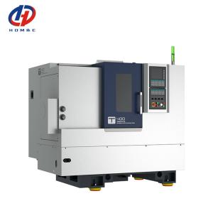 Cheap CNC Automatic Lathe T400 High Rigidity Linear Guide Rails Servo Turret GSK Metal CNC Slant Bed Lathe for sale