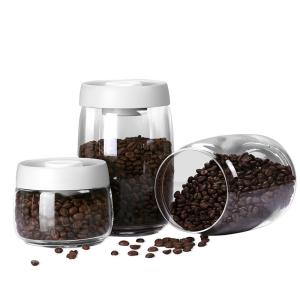 Hand Pressed Vacuum Borosilicate Glass Storage Jars 585ml