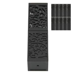 Mini Purple Shape Push Up Lipstick Tube Empty Black With Bambus