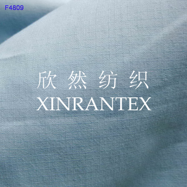 F4809 peached cotton nylon ribstop fabric