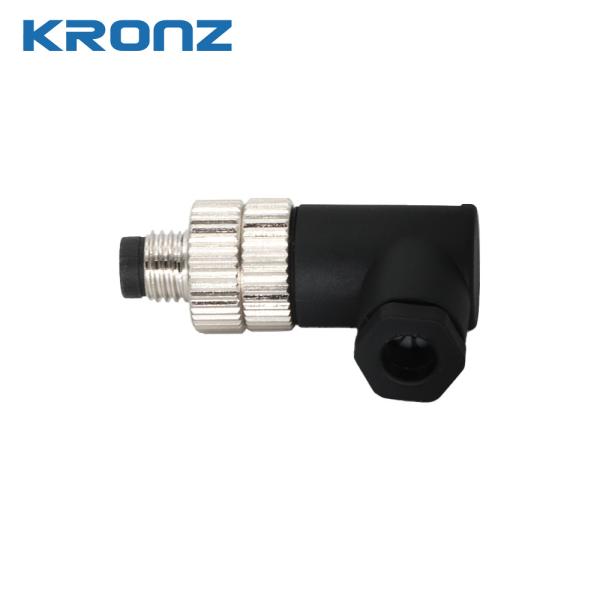 Quality M8 Sensor Connector 5 Pin B Code Male Angle Industrial Circular Connector Waterproof wholesale