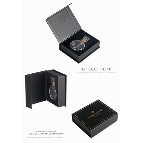 Custom Black Magnetic Closure Packaging Box For Perfume Packing