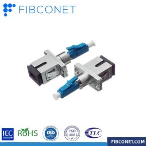 FTTH Rose Red Fiber Adapter Single Mode LC/UPC Male to SC/UPC Female Hybrid