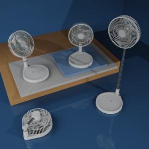 Cheap RF Control Rechargeable Handheld Foldable Portable Fan 160*301*260mm Fold Size for sale