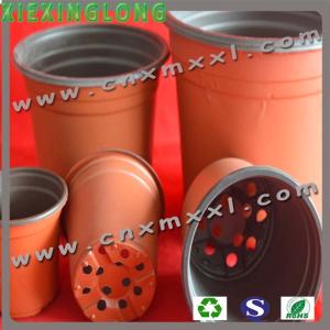 thermoformed plastic blister flower pot with double color
