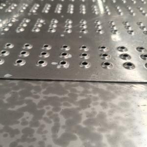 Round Rectangular Hole Shapes Perforated Metal Plate Customized