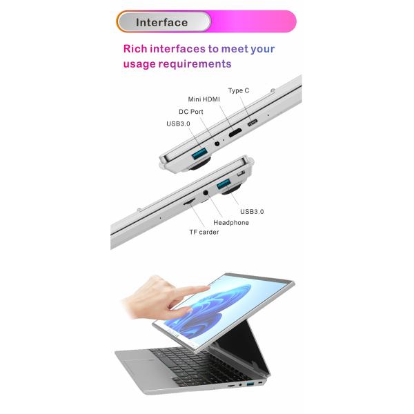 HL140S 2025 Wholesale 14 inch YOGA Touch screen FHD Multifunctional Original 2 IN 1 Tablet Laptop Low Price Notebook Computer