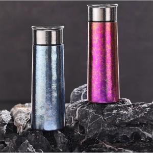 Portable Elegant Ultralight Metal Water Bottle Titanium Explorer Flask Hammered
