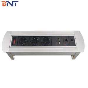 Cheap Customized modules desk power connector aluminum alloy panel hidden desktop socket for sale