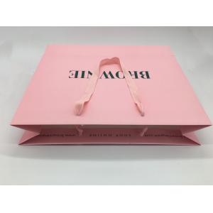 Foldable Recyclable Custom Printed Paper Bags With Handles 410x530x120 Mm