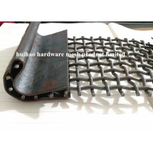 Square Hole Quarry Screen Mesh Crimped Woven Wire Mesh Trommels With Curved Hook